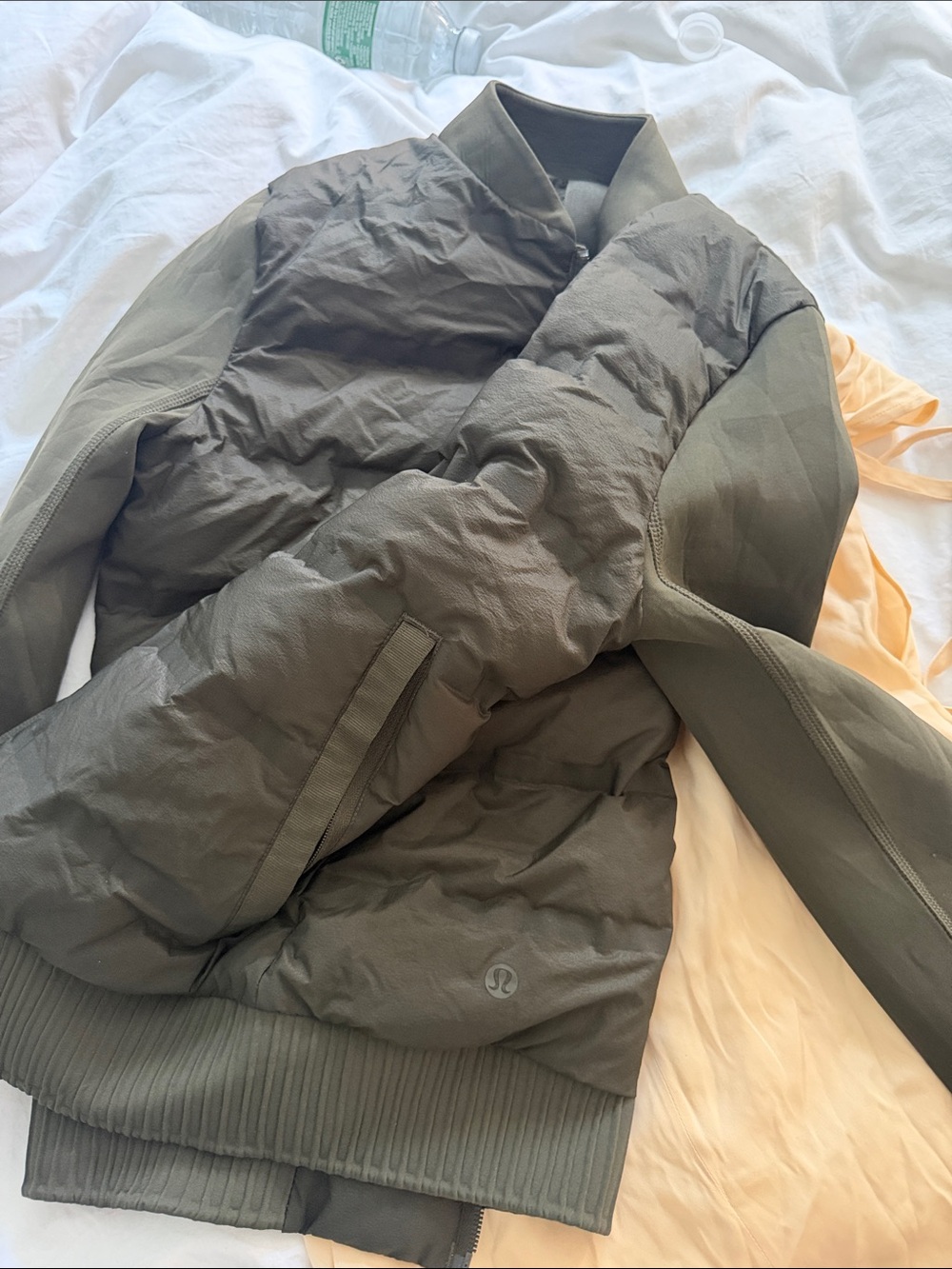 lululemon athletica Olive Green Quilted Puffer Jacket